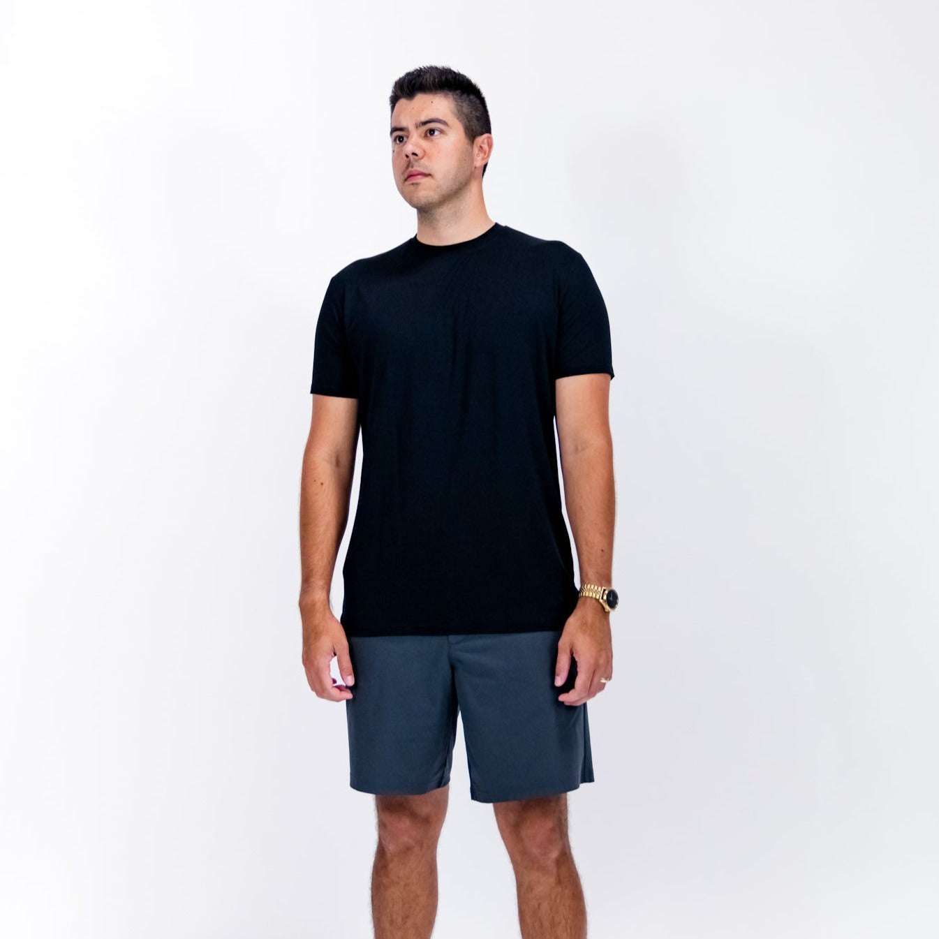 Pillar Athletics Leo Black Tee - Ultra soft, lightweight, breathable athleisure shirt for comfort and performance.