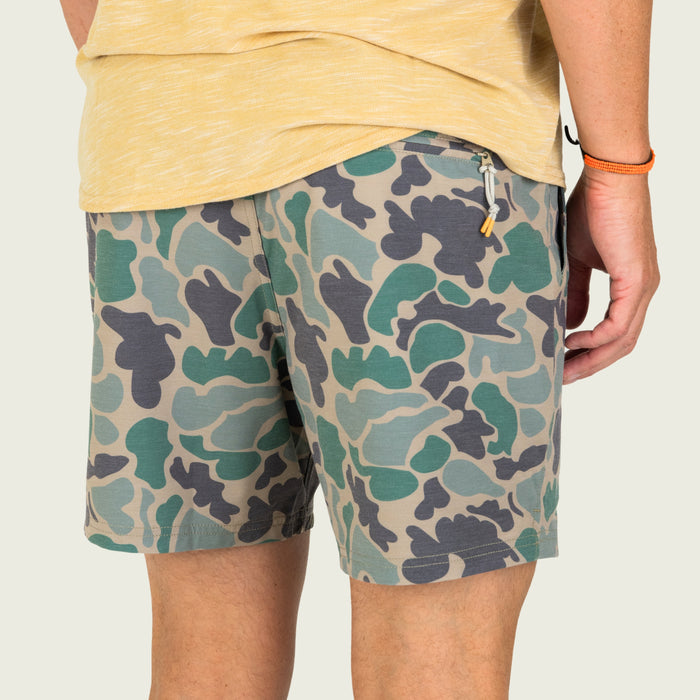 Marsh Fulton Volleys 6" Shorts- Green Mallard Camo