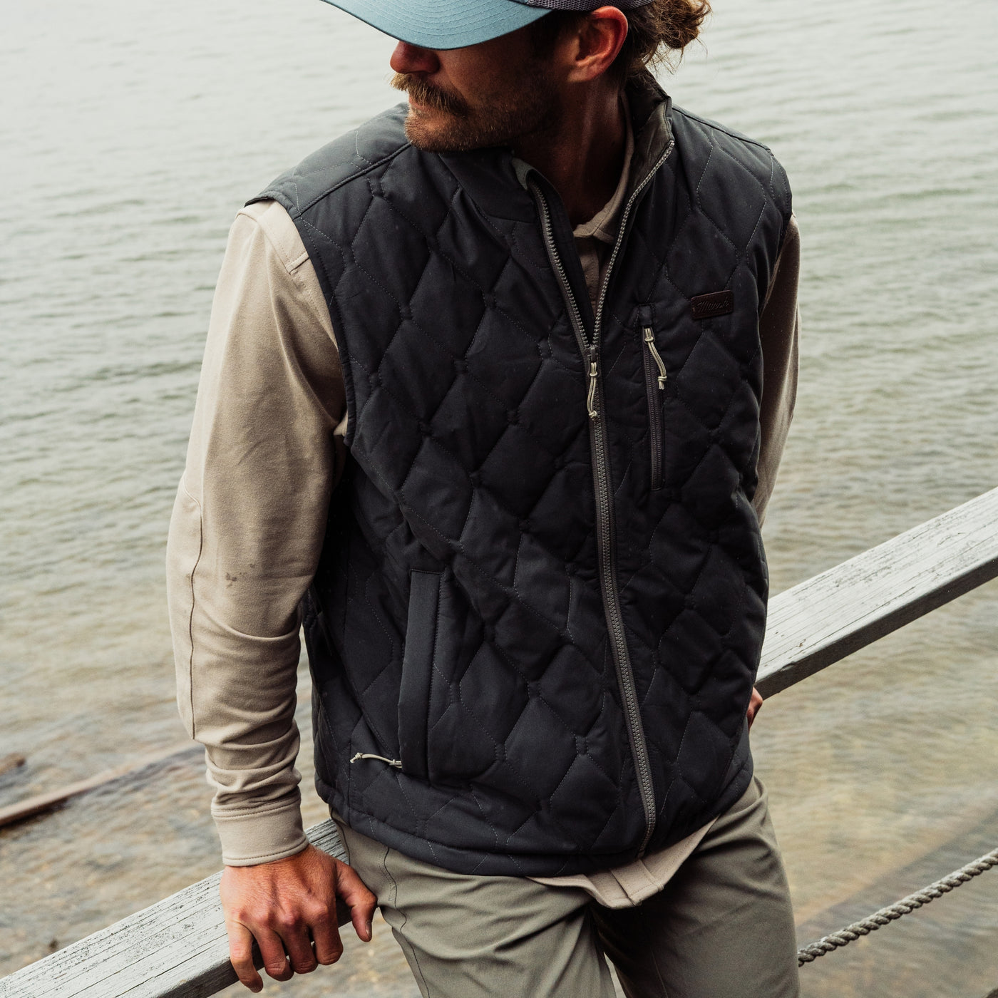 Marsh Barnwell Puff Vest - Ash