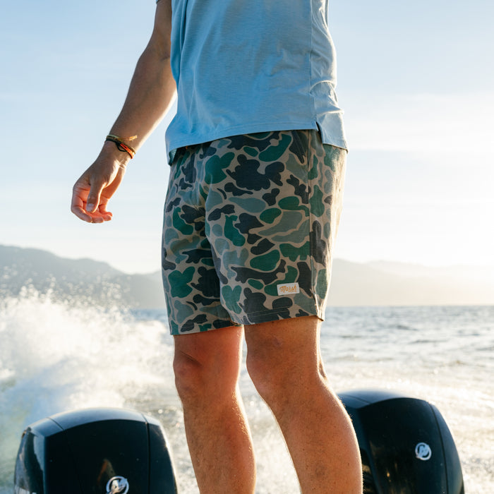 Marsh Fulton Volleys 6" Shorts- Green Mallard Camo