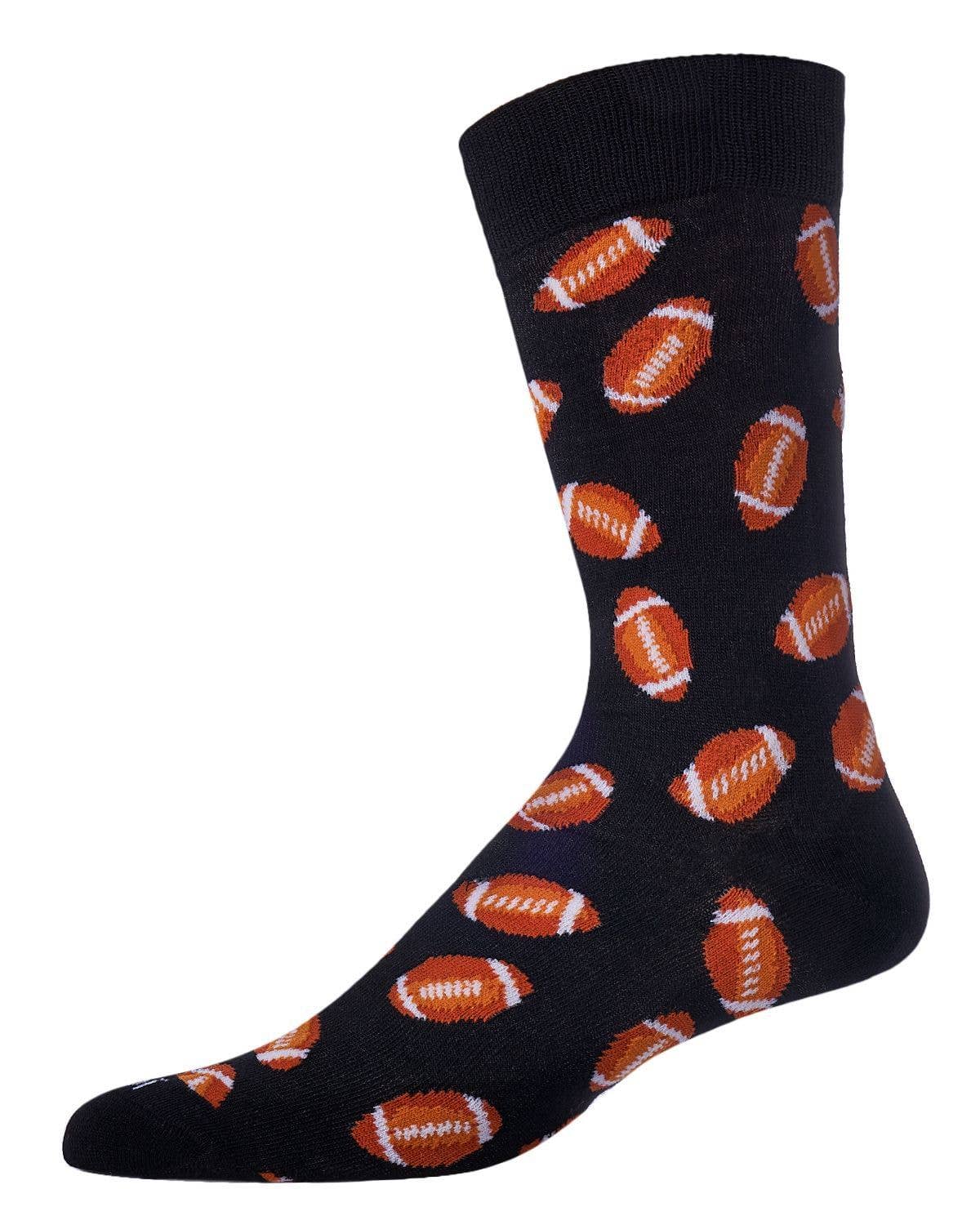 Football Bamboo Blend Crew Socks