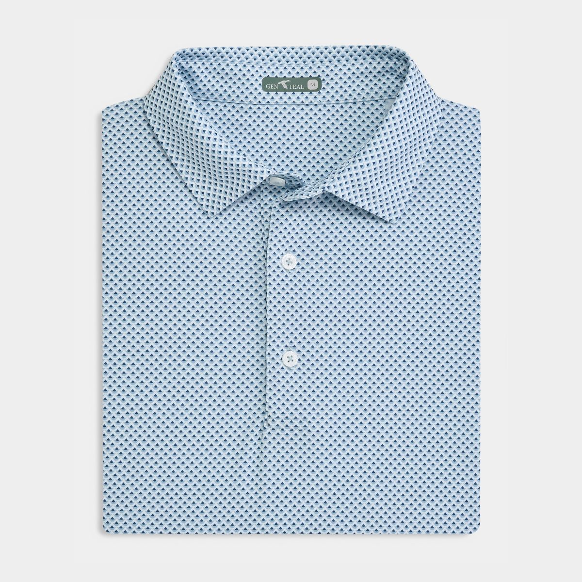 GenTeal Prismatic Printed Performance Polo - Sky