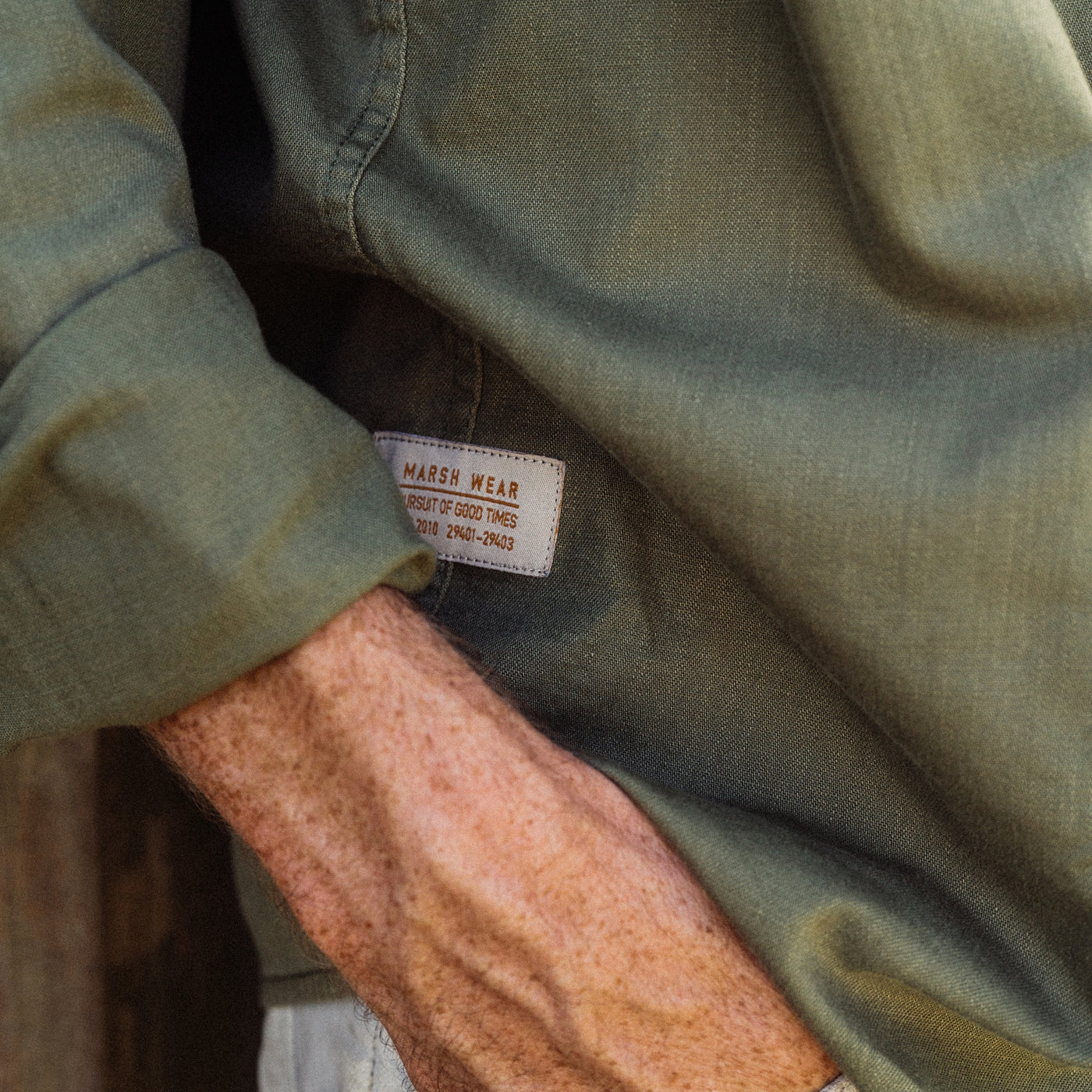 Marsh South End Button Up - Light Olive