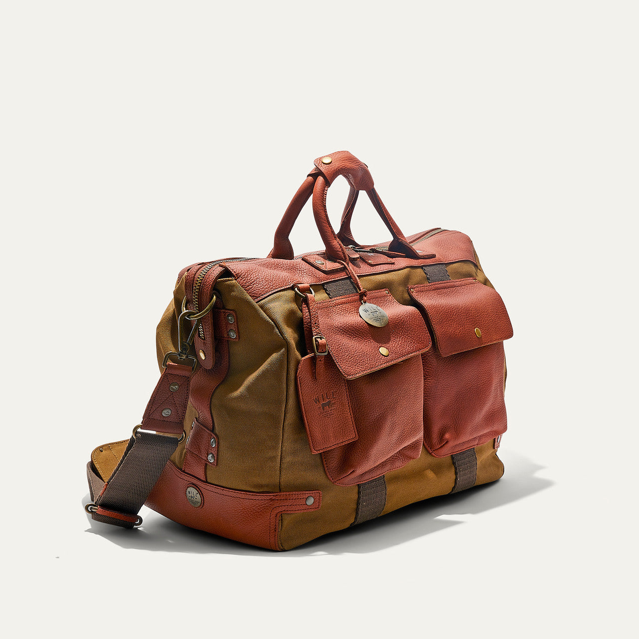 Canvas & Leather Travel Duffle - Tobacco/Cognac