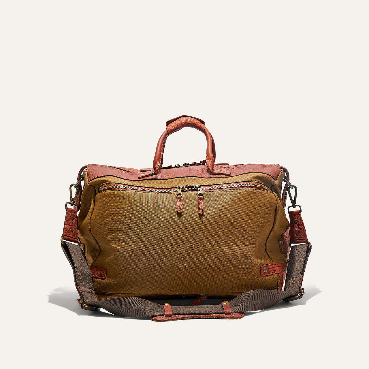 Canvas & Leather Travel Duffle - Tobacco/Cognac