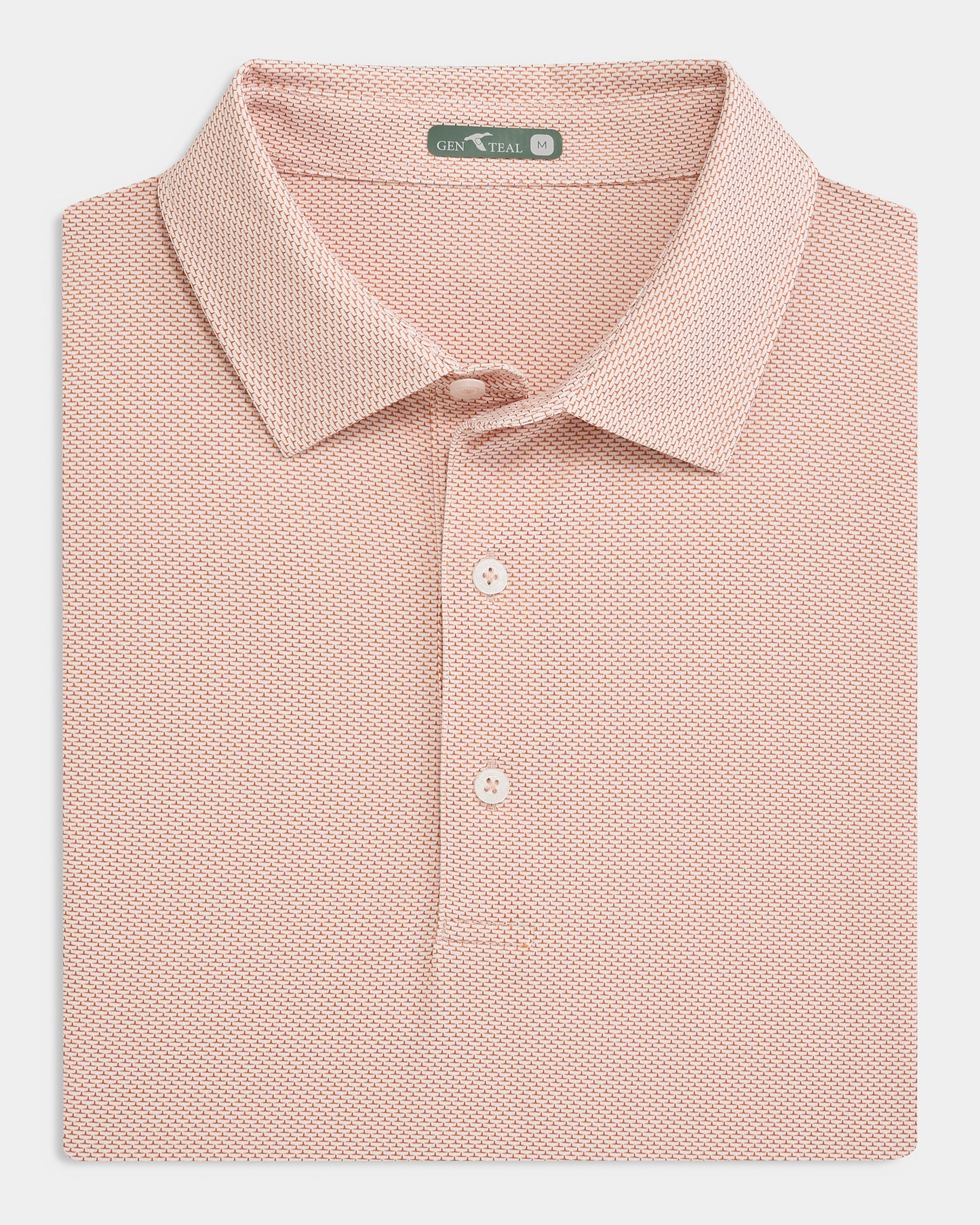 GenTeal Amber Brick Jacquard Polo
