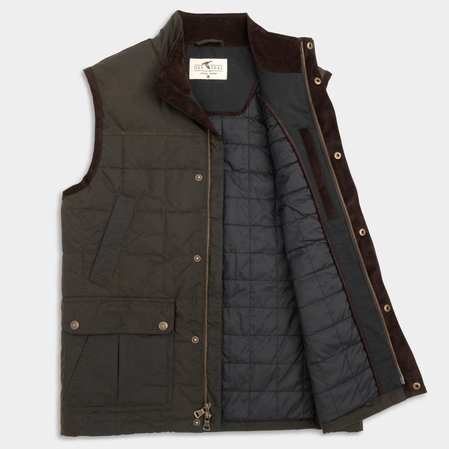 Genteal Chocolate Merritt Waxed Cotton Vest