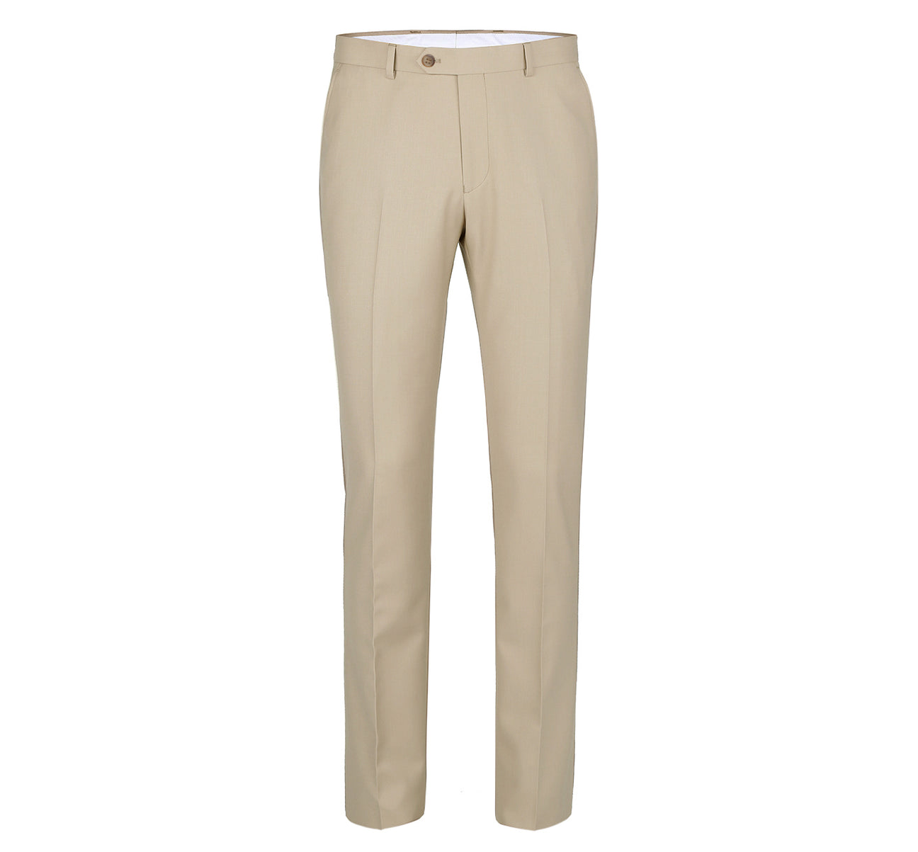 Men's Slim Fit Flat Front Dress Pant - Tan