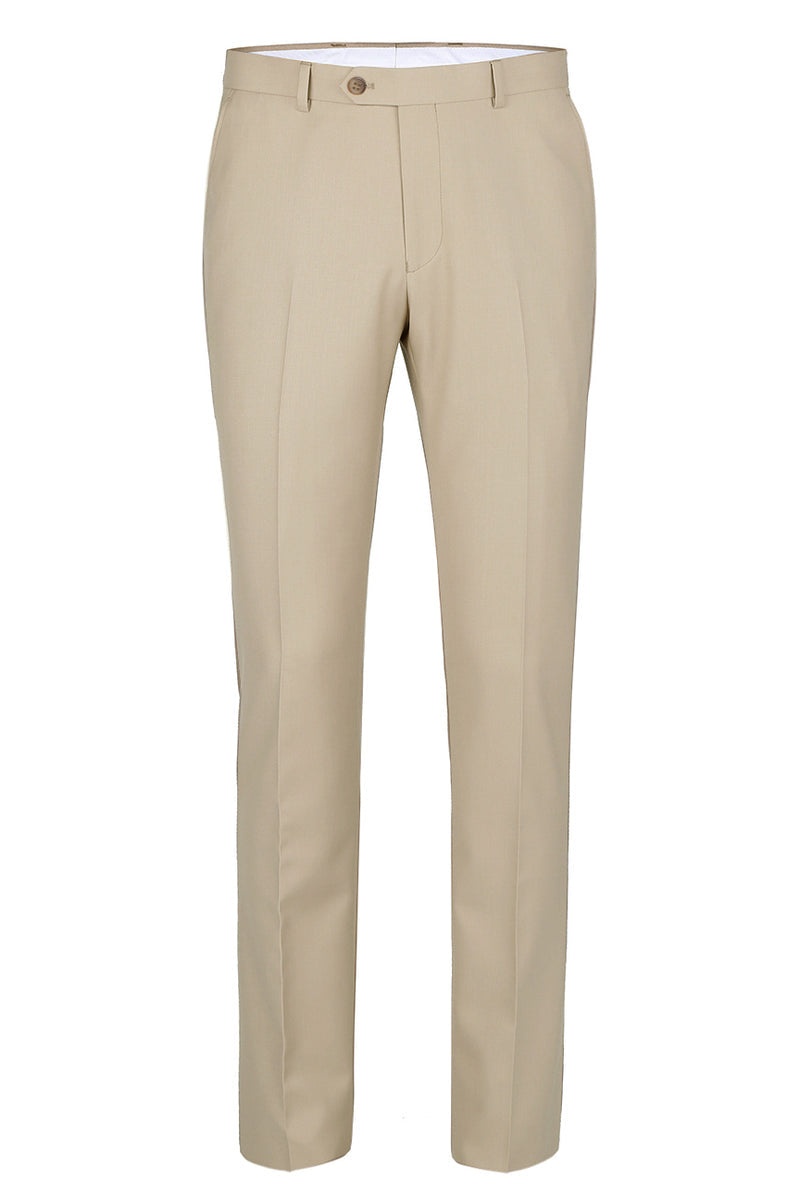 Men's Slim Fit Flat Front Dress Pant - Tan
