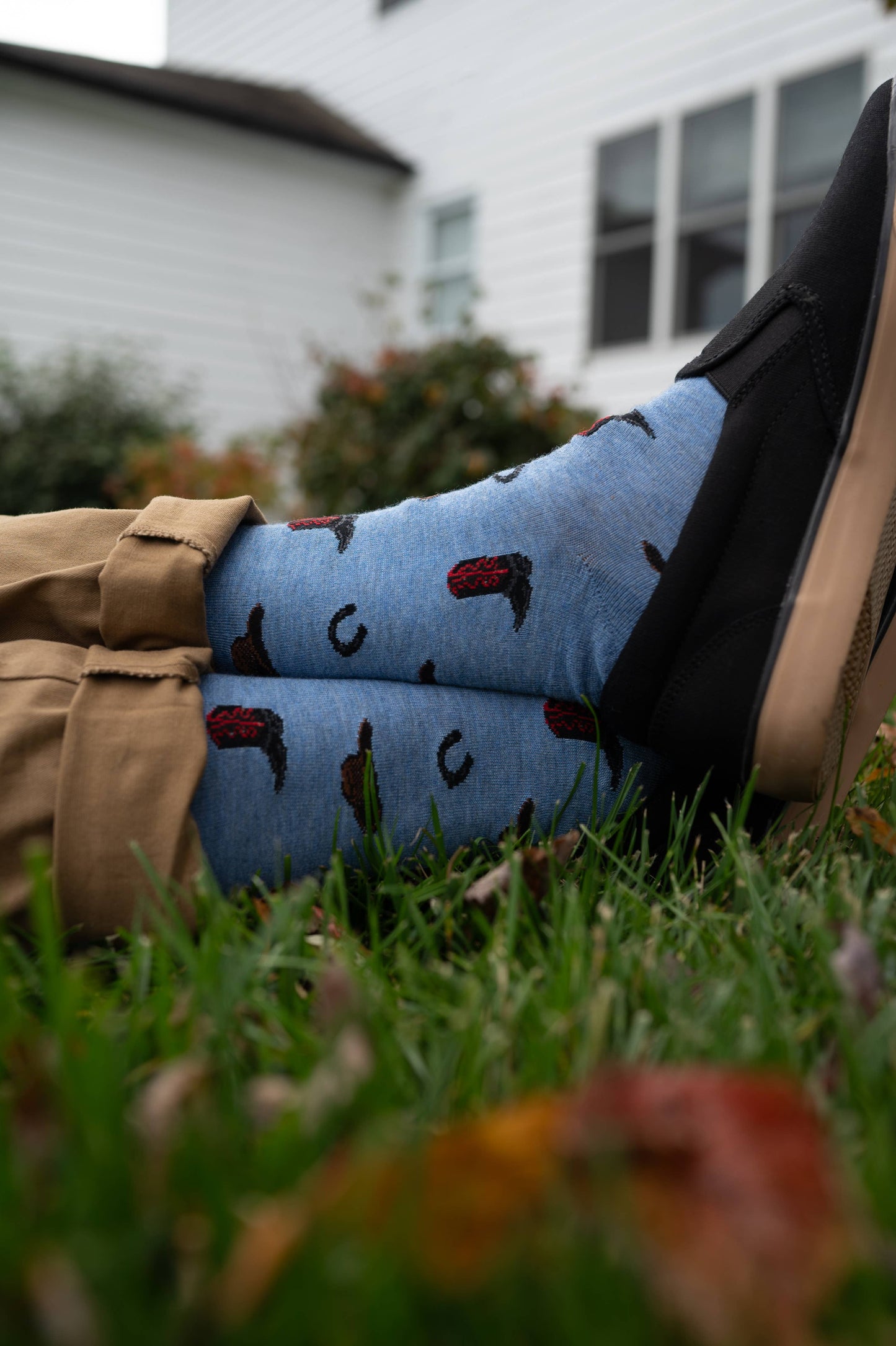 Cowboy Bamboo Blend Crew Socks