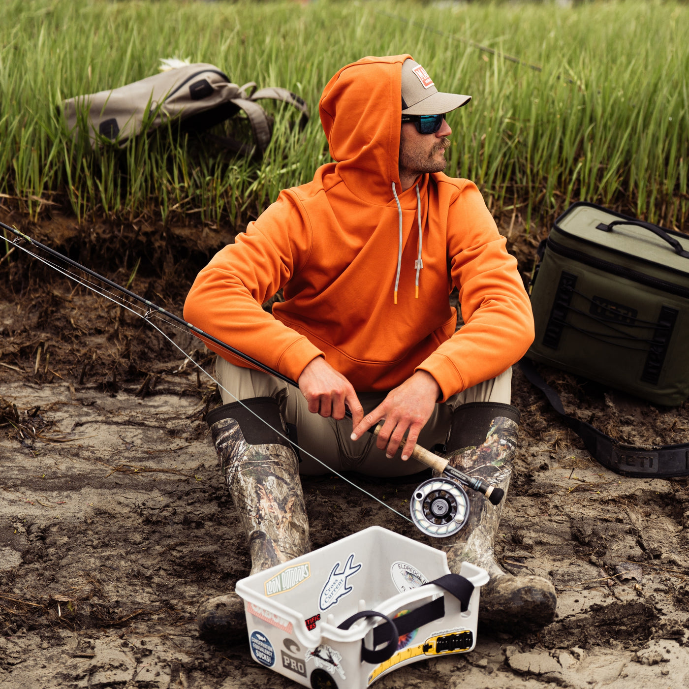 Marsh Nor'easter Hoodie - Apricot Orange