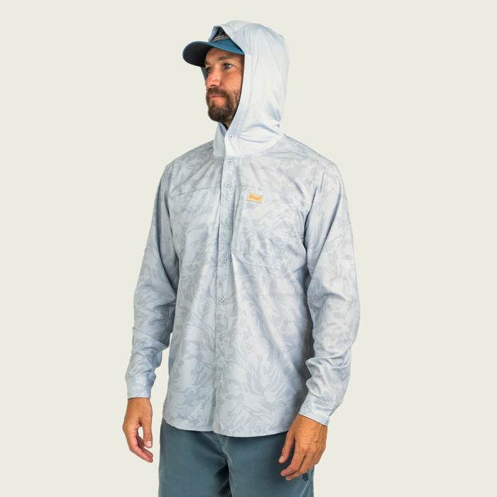 Marsh Lenwood Long Sleeve Tech Shirt - Smoke Coastal Camo