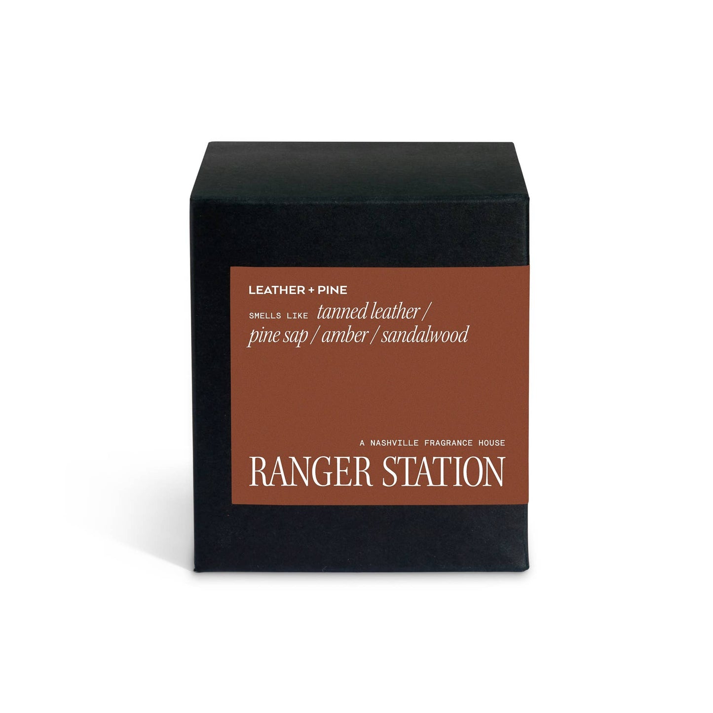 Leather + Pine Candle: 11 oz Rocks Glass