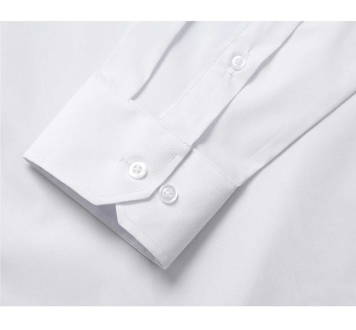 Slim Fit Long Sleeve Dress Shirt - White - Roosters Supply Company