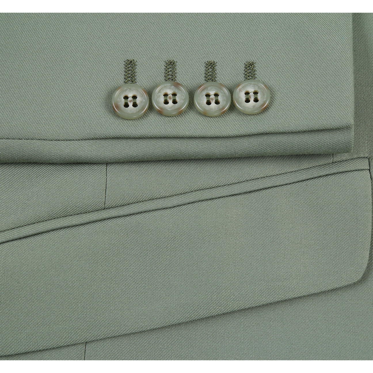 Classic Suit Notch Lapel & Flat Front Pant- Sage 201-12