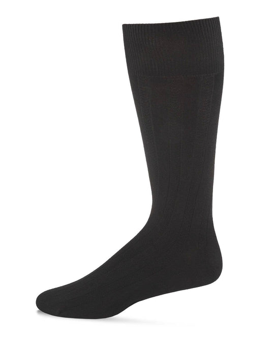 Bamboo Black Woven Ribbed Socks Black