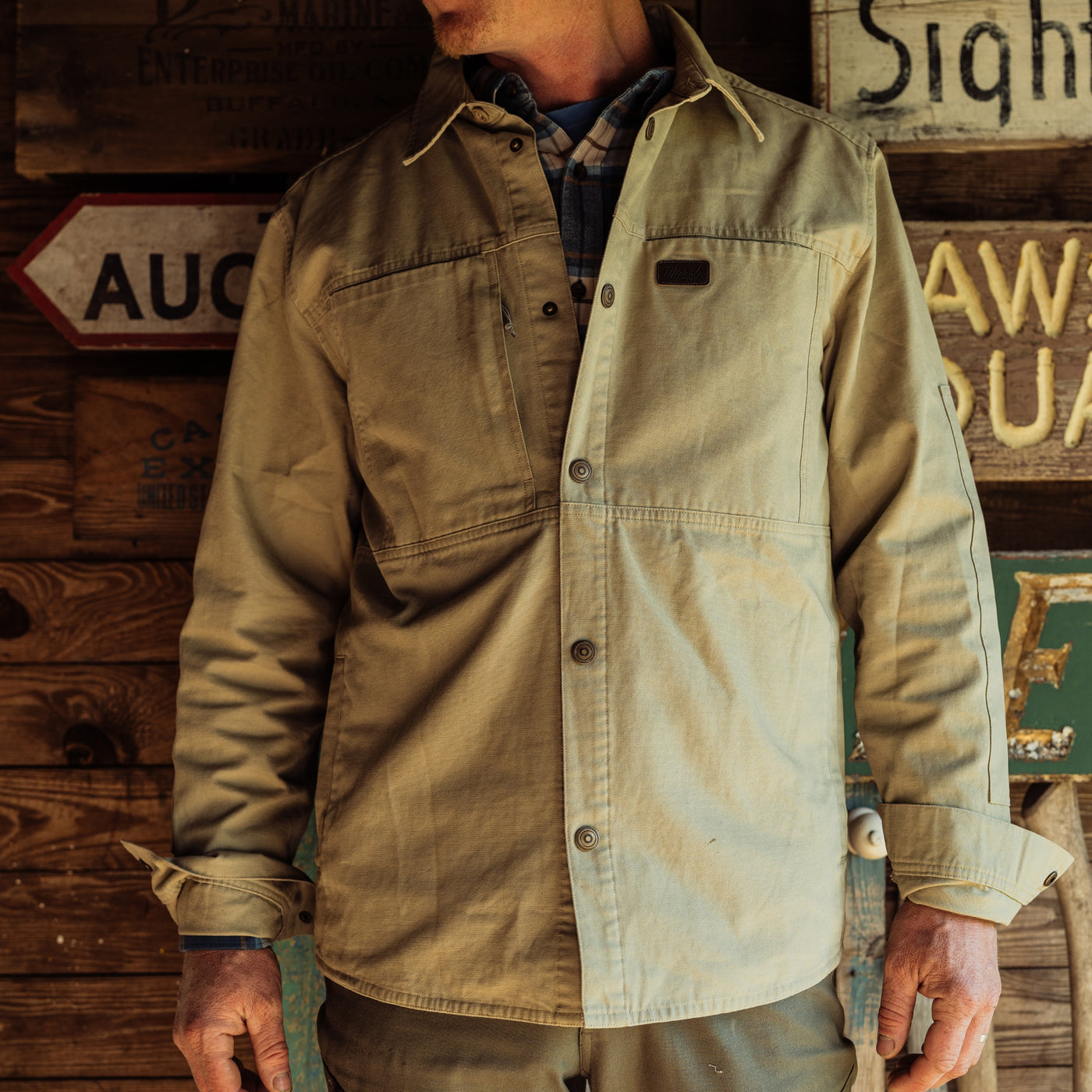 Marsh Delano Shacket - Slate Green