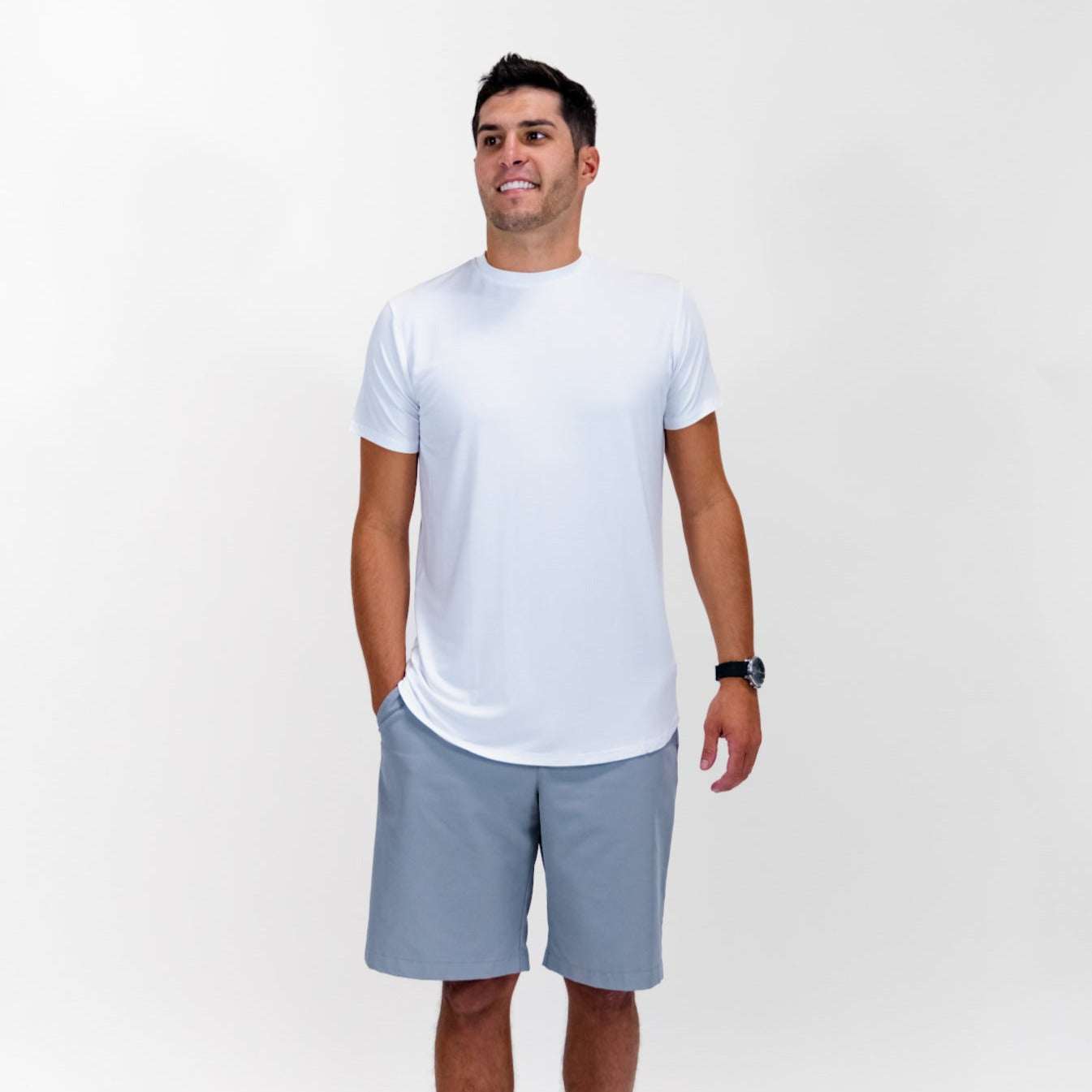 Pillar Athletics Mathew White Tee, lightweight and breathable for athleisure and athletic activities.
