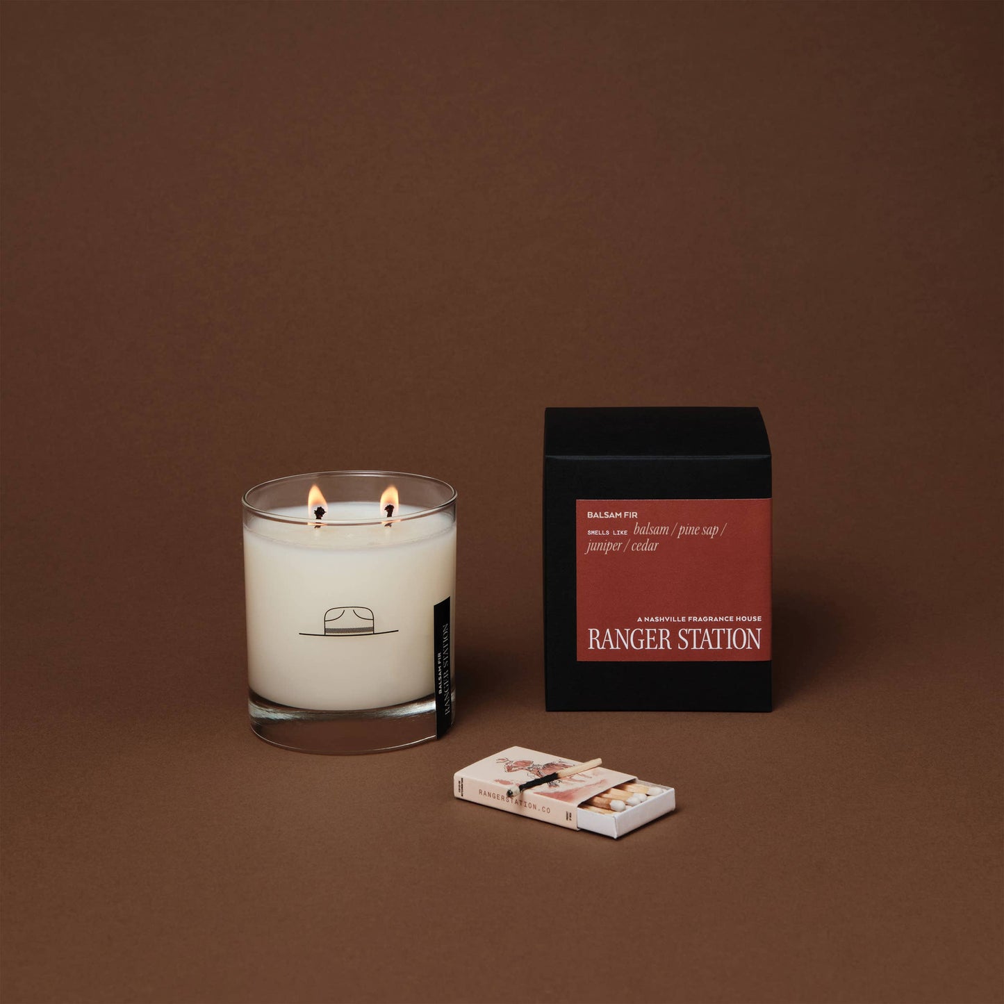 BALSAM FIR CANDLE: 11oz Rocks Glass