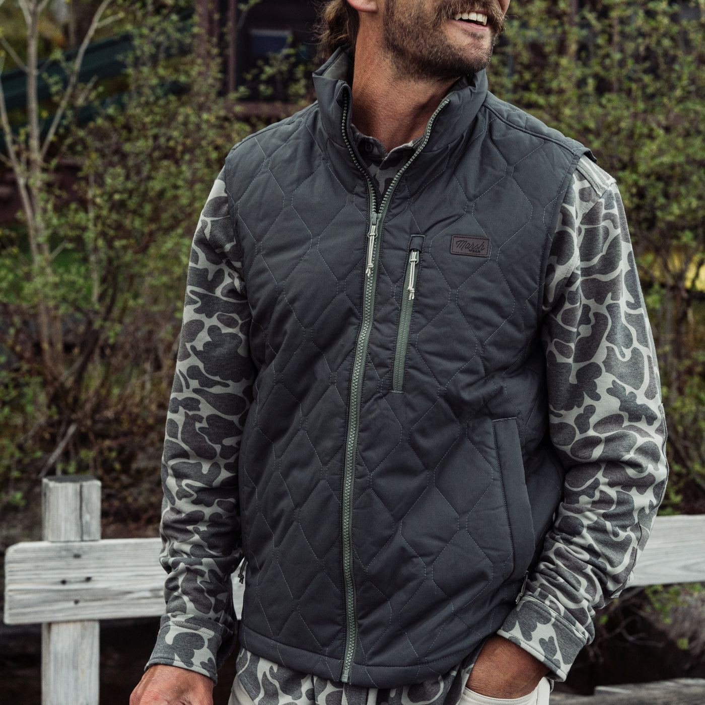 Marsh Barnwell Puff Vest - Ash