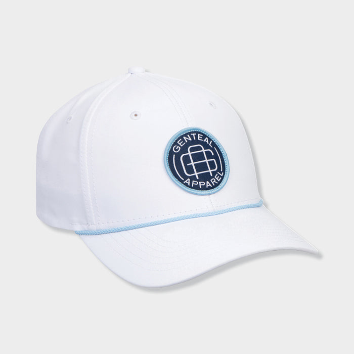 GenTeal Circle Patch Rope Hat - White