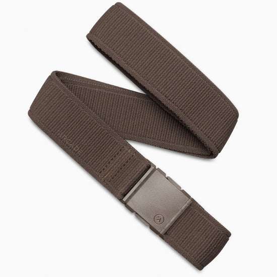 Arcade Atlas Med Brown Belt with A2 buckle and stretch performance design.