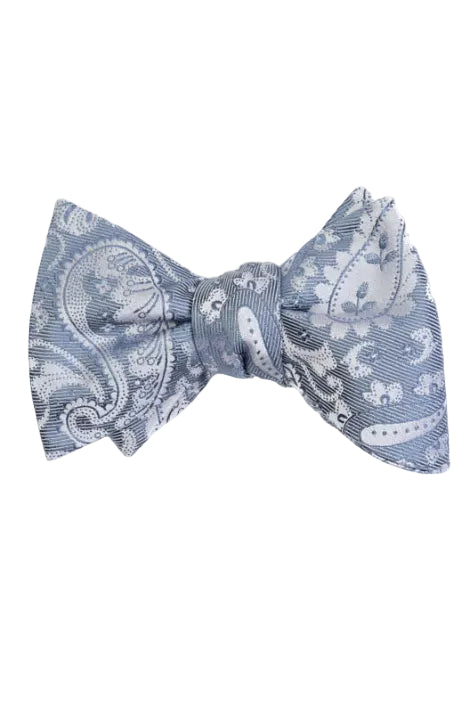 Bow Tie | Paisley Whisper | Steel Blue