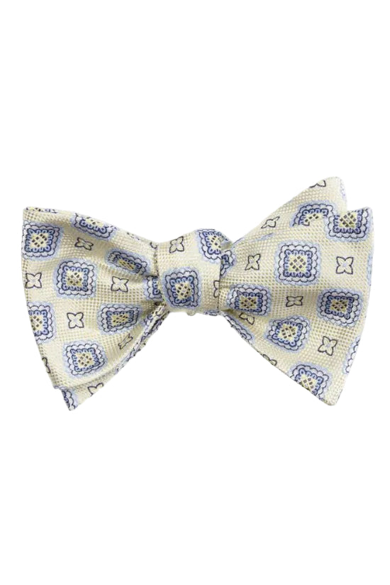 Self BowTie - Yellow & Sky Blue