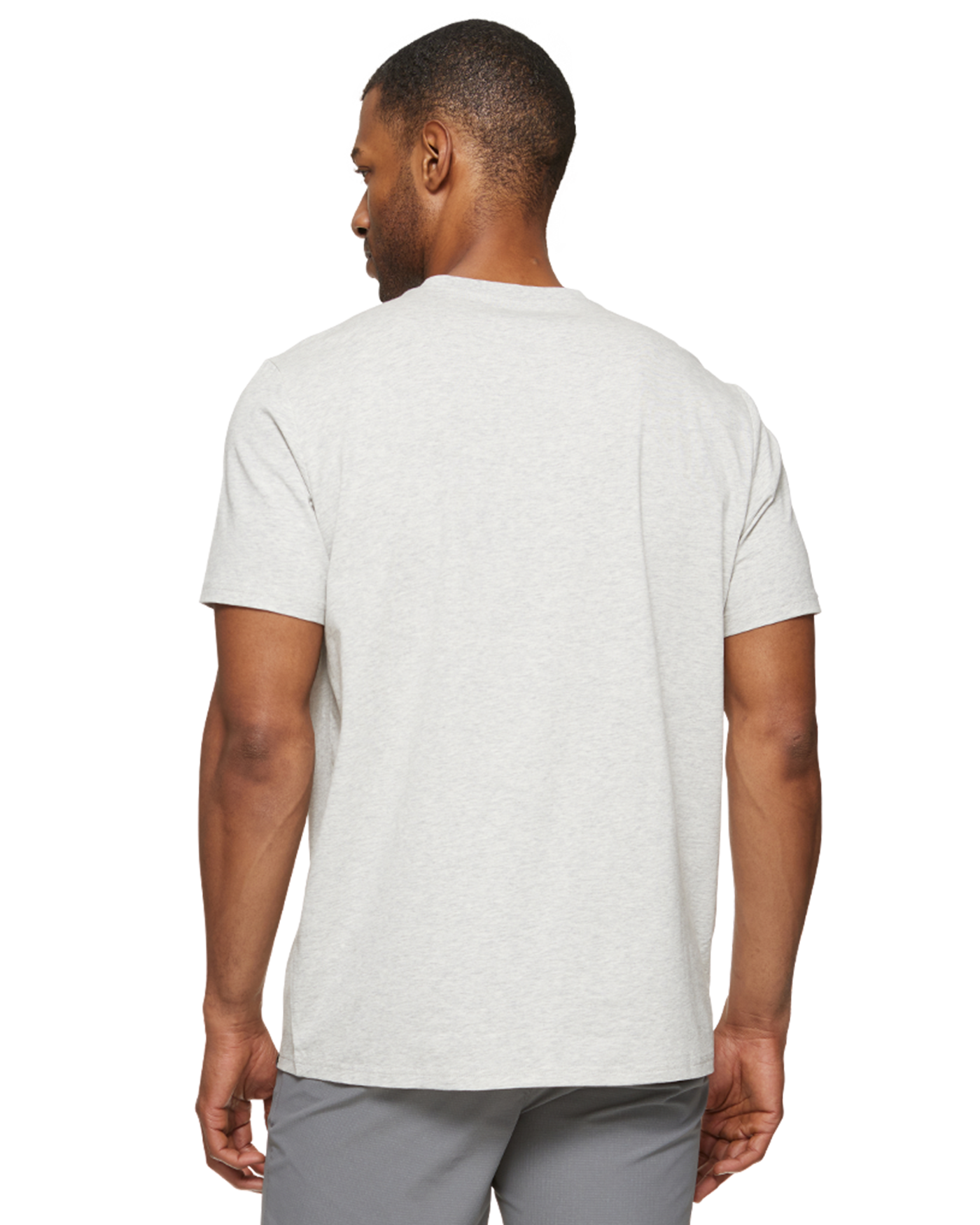 Flag and Anthem Essential Stretch Crewneck Tee - Light Grey Heather