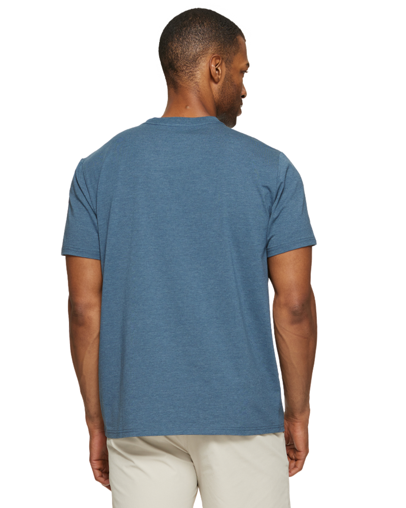 Flag and Anthem Essential Stretch Crewneck Tee - Navy Heather