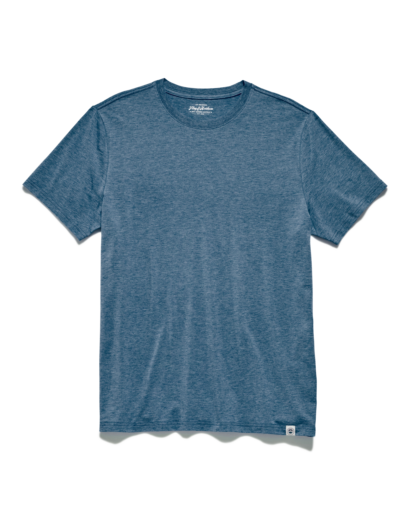 Flag and Anthem Essential Stretch Crewneck Tee - Navy Heather