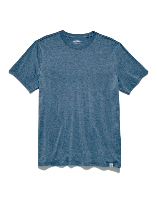 Flag and Anthem Essential Stretch Crewneck Tee - Navy Heather