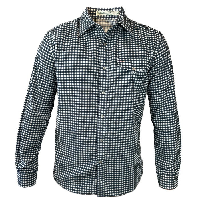 Criquet Lightweight Corduroy - Navy/White Gingham