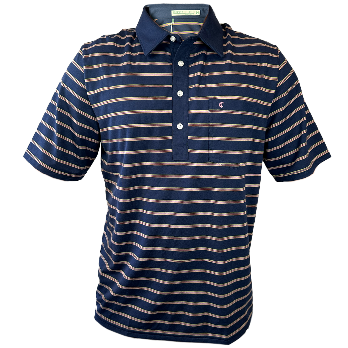 Criquet Performance Players Shirt - Lee Stripe Navy