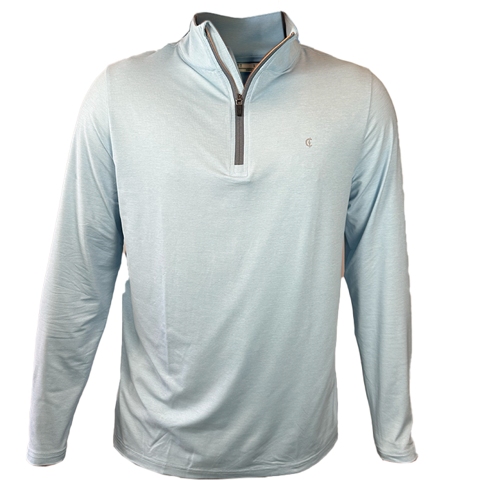 Criquet Feather Performance Pullover- Heather Blue