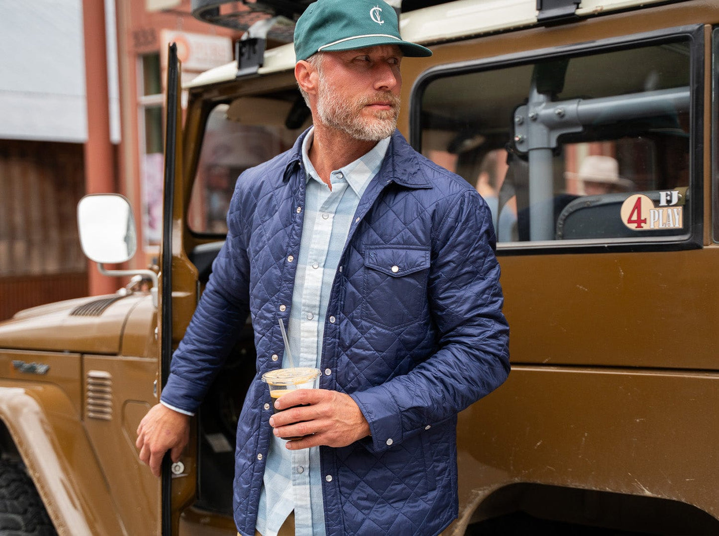 Criquet Quilted Shacket - Navy