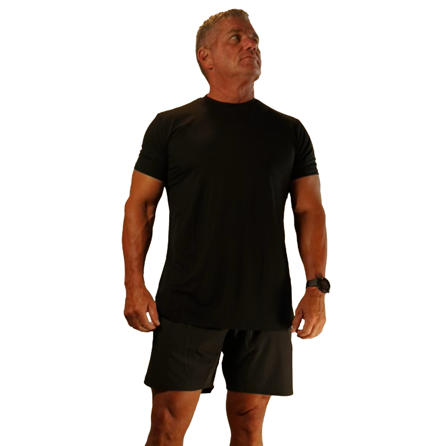 Pillar Athletics - Drew Short in black, featuring breathable fabric and four-way stretch for comfort and flexibility.