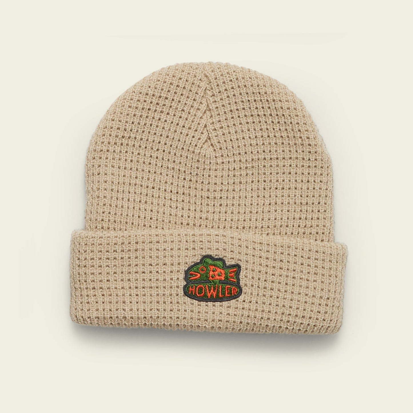 Howler Bros Hawkeye Beanie, soft acrylic waffle knit cuff design.