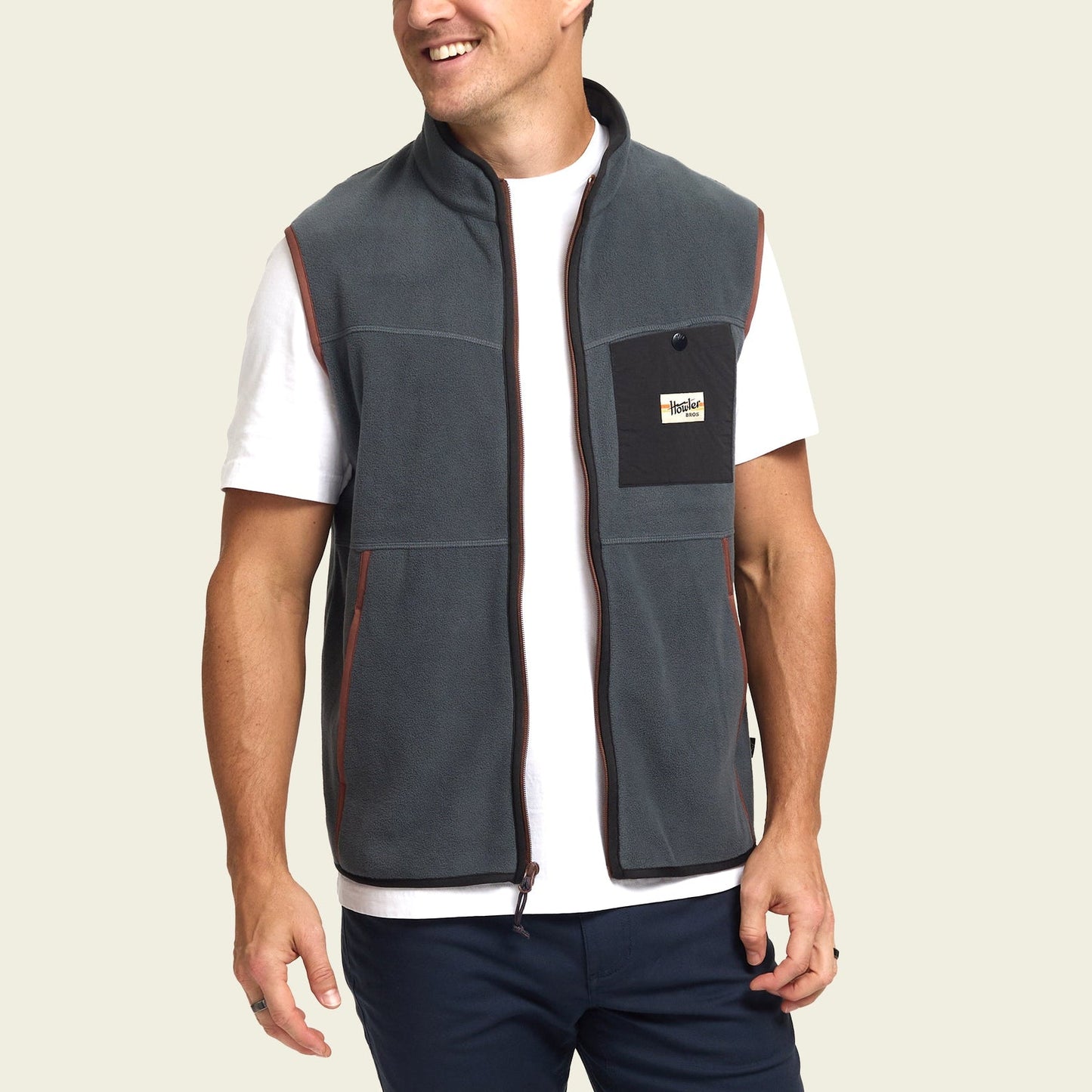 Howler Bros Free Range Fleece Vest - Fog