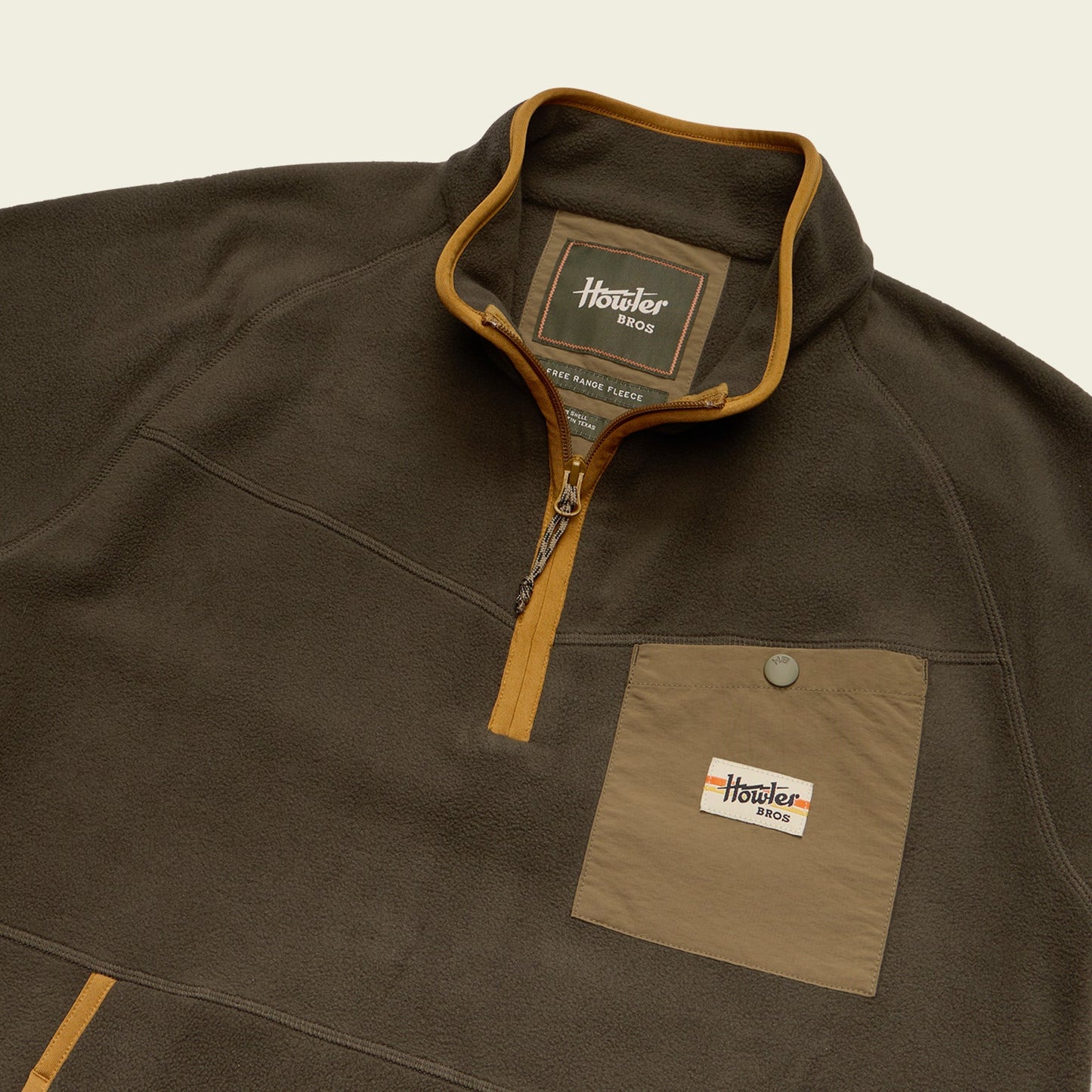 Howler Bros Free Range Fleece Pullover - Army