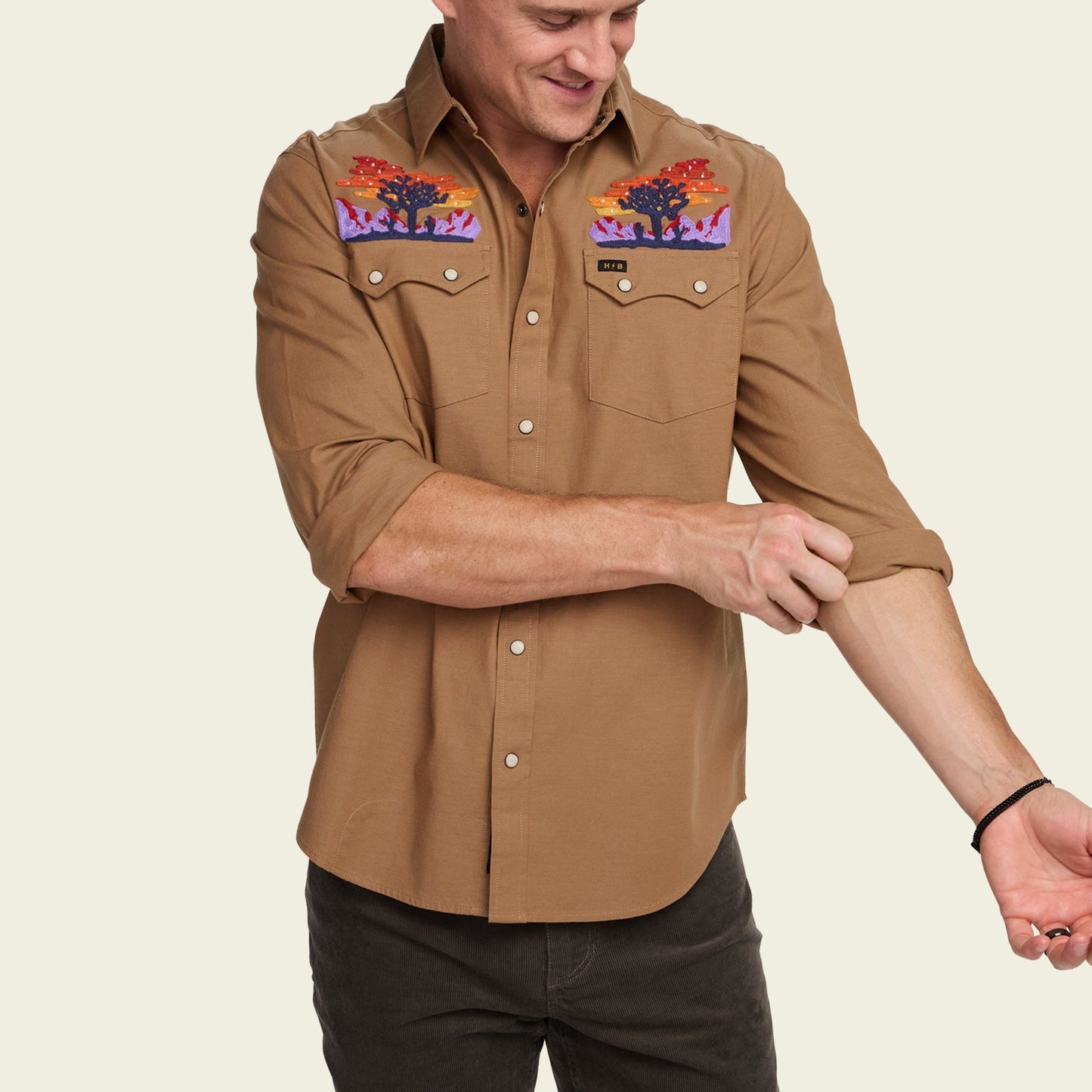 Howler Bros Crosscut Deluxe Longsleeve - Yuccas : Driftwood