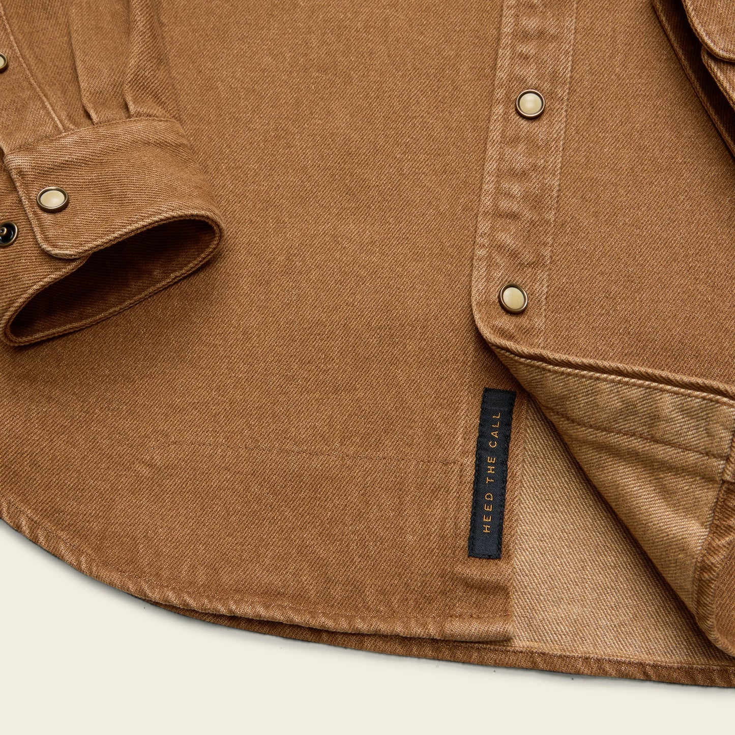 Howler Bros Dust Up Denim Snapshirt - Owens Oaker Wash