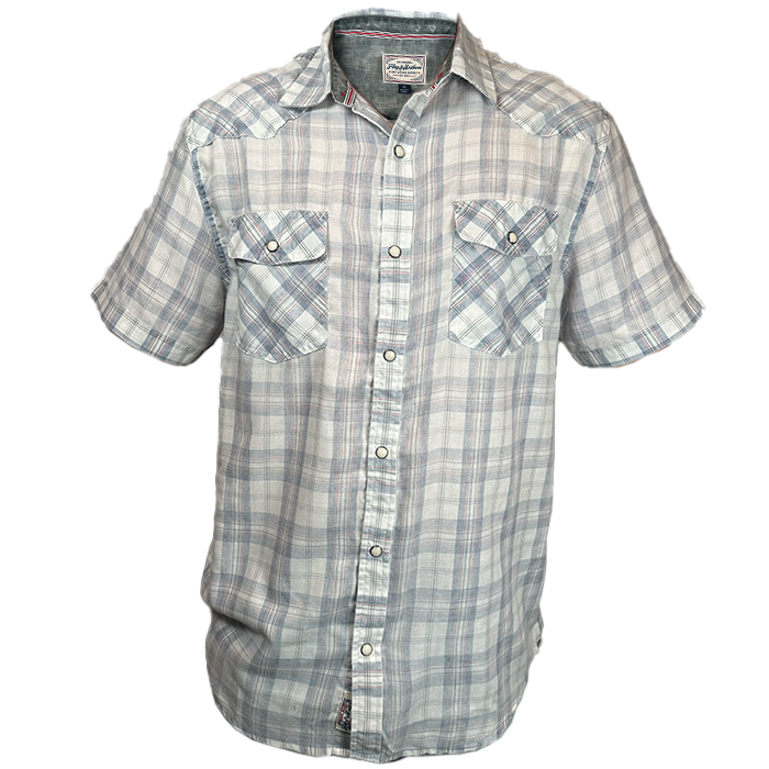 Flag and Anthem Powell Vintage Soft Shirt - White/Faded Blue