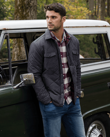 Flag and Anthem Chapin Flannel - Line Quilted Jacket - Charcoal