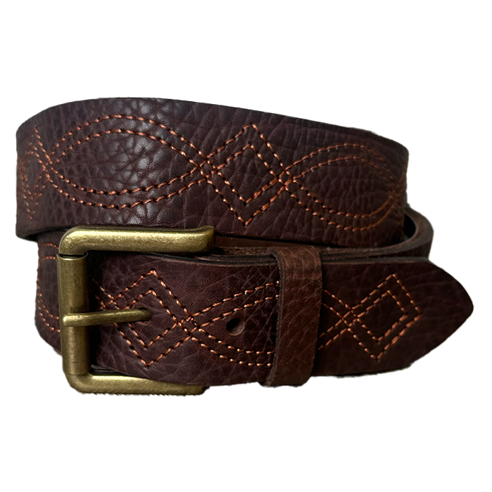 Figure 8 Buffalo Leather Belt - Brown