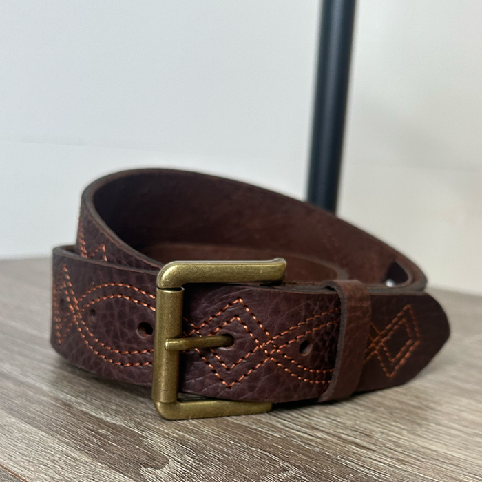 Figure 8 Buffalo Leather Belt - Brown