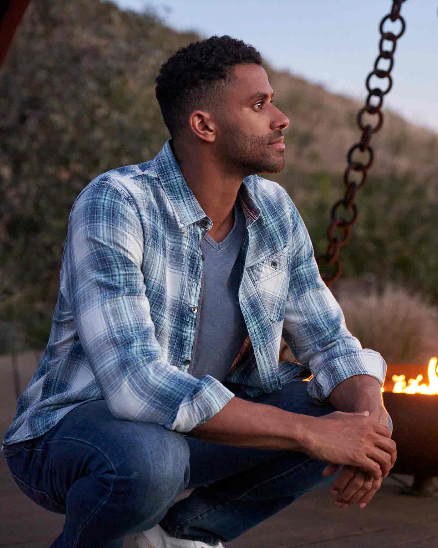 Flag and Anthem Heathered Navy Chatham Tee