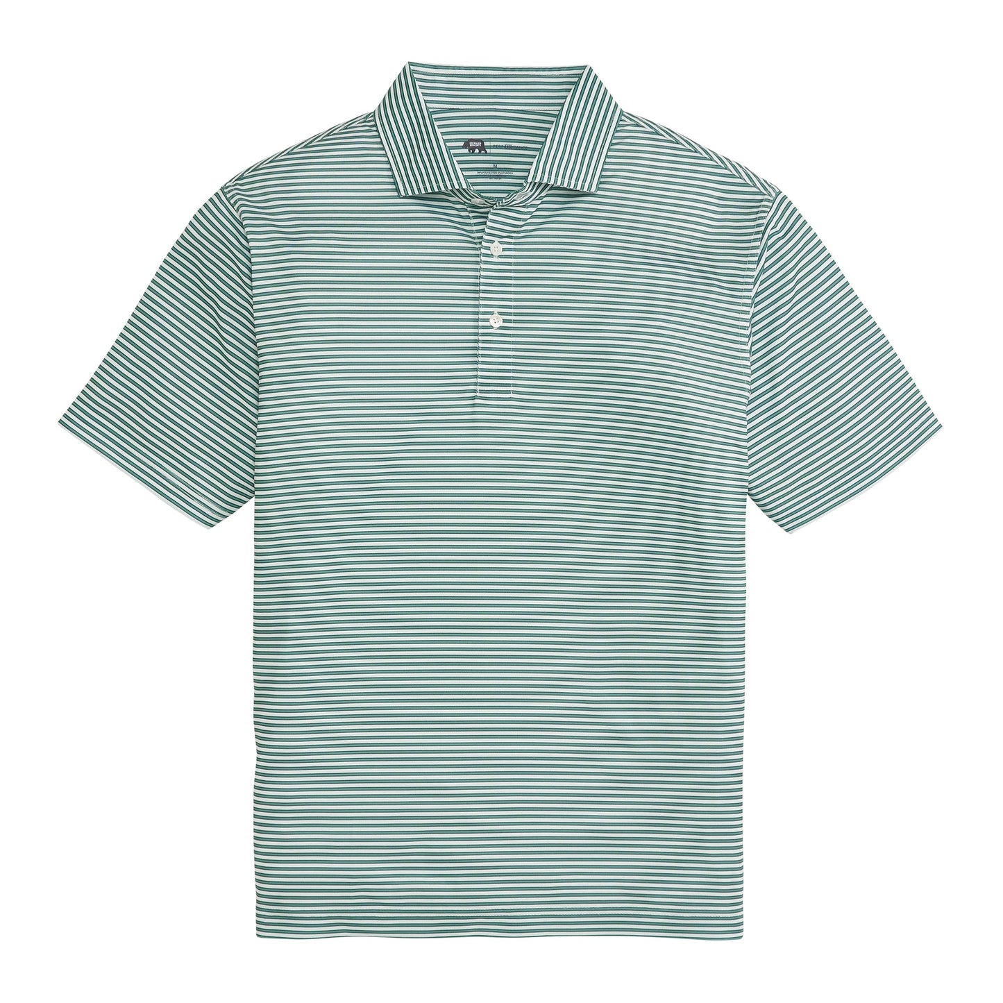 Onward Reserve Guide Stripe Performance Pique Polo- Mallard Green