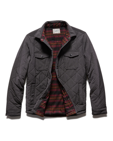 Flag and Anthem Chapin Flannel - Line Quilted Jacket - Charcoal