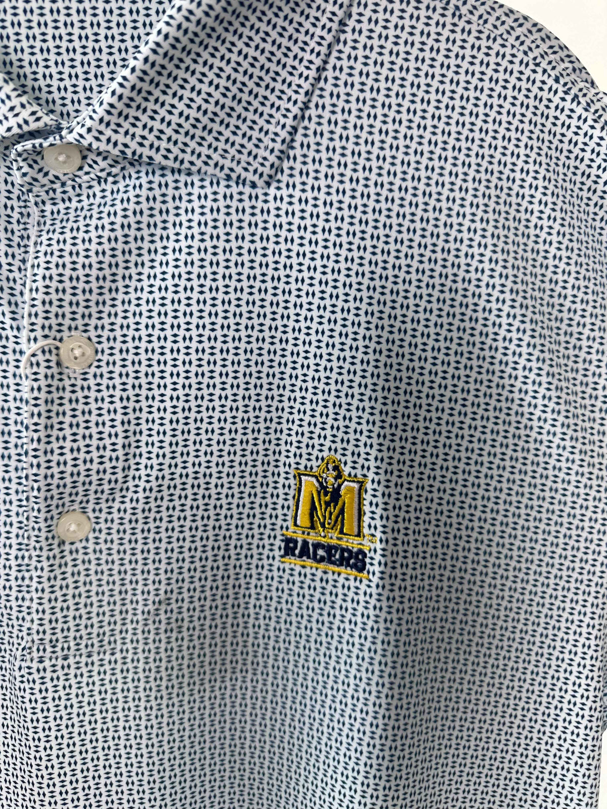 GenTeal | Trellis Printed Performance Polo | Murray State Navy